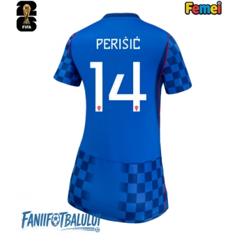 Croația Ivan Perisic #14 Echipament de Fotbal Replică Mondial 2026 Femei Deplasare